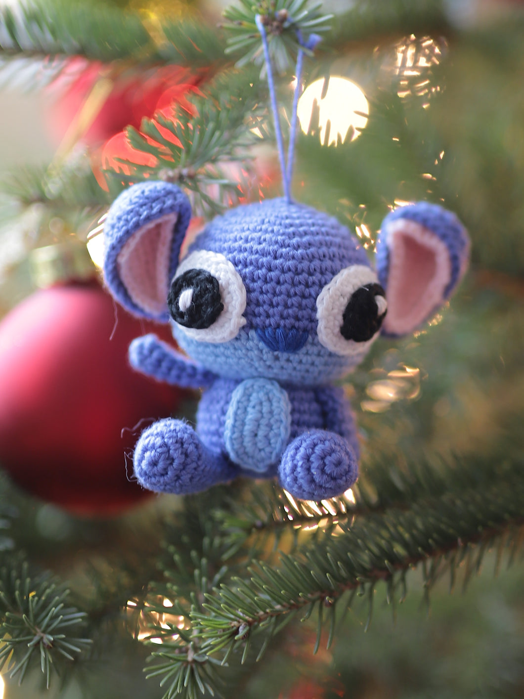 Blue alien keychain/ornament