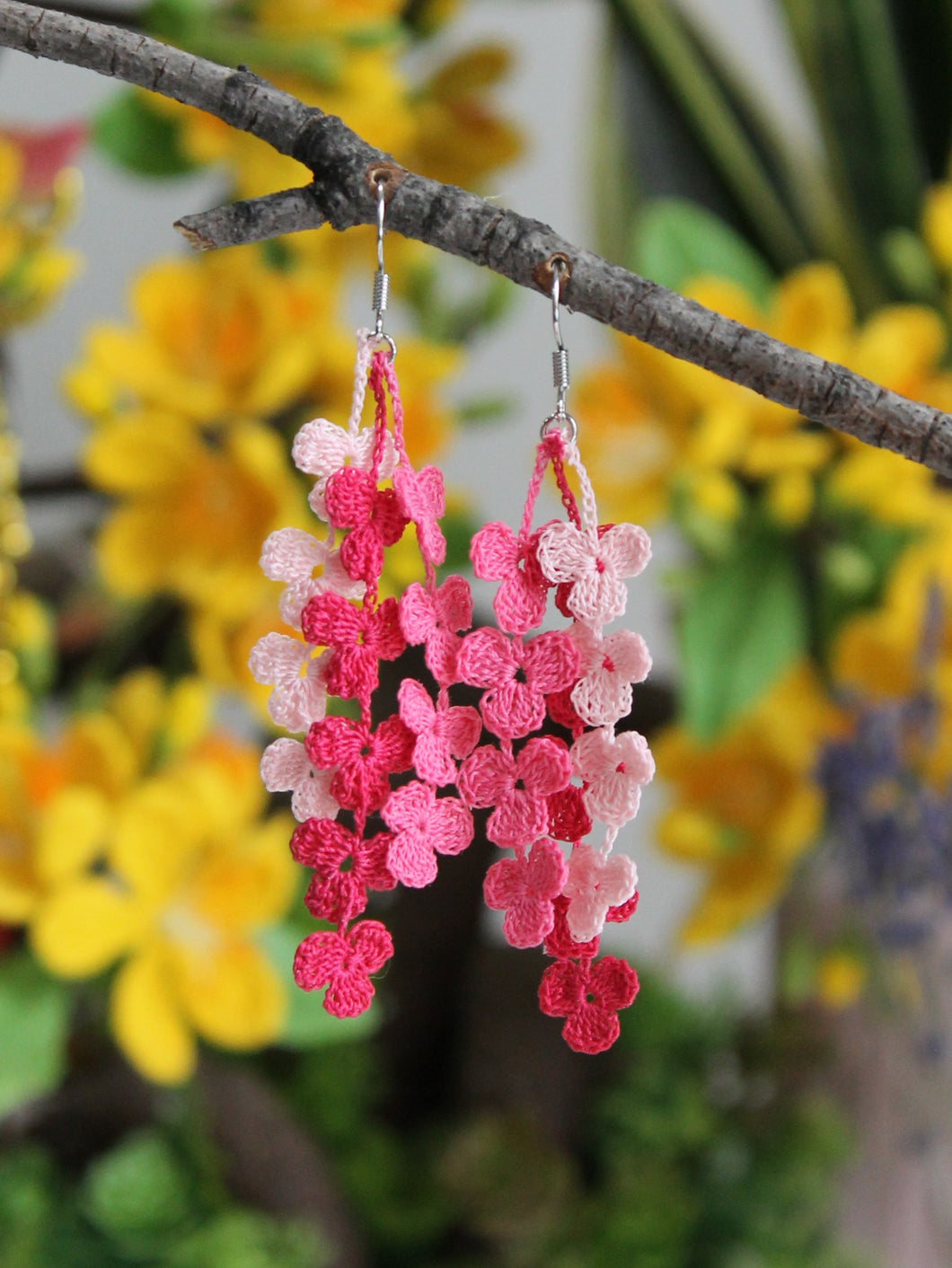 Beautiful floral dangle earrings