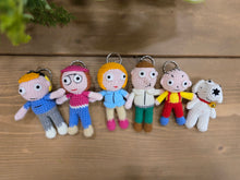 Load image into Gallery viewer, Family cartoon keychain/ornament
